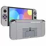 eXtremeRate Full Hülle für Nintendo Switch OLED Model, DIY-Ersatz Joycon Gehäuse & Tasten & Konsole Case & Kickstand Set, Skin Abdeckung Zubehör für Switch OLED Console Joy Con-Classic 1989 GB DMG-01