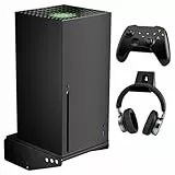 Aceshop Wandhalterung für box Series X, 4-in-1 Wandhalterung Kit für box Series Xmit Abnehmbarem Controller und Kopfhörerhaltern Drehbare Wandhalterung für Xbox Series X für Belüftung Platzersparnis