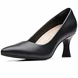 Clarks Unisex Kataleyna Gem Shoes, Black Leather, 39 EU