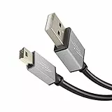 KabelDirekt – Mini USB 2.0 Kabel – 1m (High-Speed-Datenkabel/Ladekabel, geeignet für Festplatten, Kameras und andere Geräte, schwarz/grau) – PRO Series
