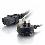 C2G 0,5 Meter UK-Netzkabel (IEC320C13 nach BS 1363) 1,5 Fuß Wasserkocherkabel/Netzkabel, 88511