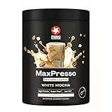 MaxiNutrition MaxPresso White Chocolate Mocha 300g, Protein Kaffee, Whey Coffee Pulver, 21g Eiweiß pro Portion, Zuckerfrei & fettarm, Warm & kalt genießbar