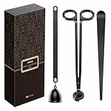 RONXS Kerzenzubehör Set 3 in 1, Dochtschere Kerzenlöscher und Docht-Dipper, Candle Wick Trimmer mit Geschenkpaket für Kerzenliebhaber