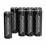 POWEROWL AA Akkus 1,2 V NiMH 8 Stück hohe Kapazität 2800mAh Akku AA 1200 Zyklen