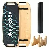 Flycoop Premium Balance Board für Erwachsene – Profi Wackelbrett mit Rolle für Gleichgewicht & Koordination, Core Training für Surf, Skate & Fitness, Rutschfest & Belastbar bis 200 kg