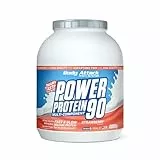 Body Attack POWER PROTEIN 90 - Strawberry Cream 2kg - Mehrkomponenten Protein Pulver, Made in Germany - Mit BCAA, Vitaminen & L-Carnitin - Protein Shake extra cremiger Geschmack, gute Löslichkeit