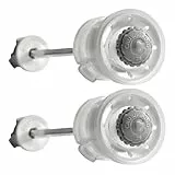 Crushgrind Keramikmahlwerk für Salz-, Pfeffer- oder Gewürzmühlen zum Selbermachen mit einstellbarer Mahlgradeinstellung (195mm, 2er Pack)