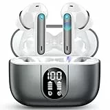 Bluetooth Kopfhörer, Kopfhörer Kabellos Bluetooth 5.3, In Ear Kopfhörer mit 4 Mic, 2026 Neue ENC Noise Cancelling Earbuds, 40 Std Immersiver Deep Bass Earbuds,IP7 Wasserdicht Ohrhörer,Eisengrau