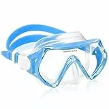 WOVOKA Taucherbrille Kinder, Schwimmbrille Kinder für 4-12 Jahre, Tauchmaske Schnorchelmaske Nasenabdeckung 180°Panorama HD Anti Nebel Anti-Leck für Jungen Mädchen Jugendliche