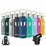 Super Sparrow Trinkflasche Edelstahl - 500ml - Auslaufsicher Thermoskanne, BPA-Frei Wasserflasche - Kohlensäure Thermosflasche für Kinder, Sprudel, Sport, Uni, Schule, Fitness, Outdoor, Camping