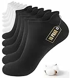 Bobelle 10 Paar Sneaker Socken Herren Damen,Sportsocken Halbsocken Kurze Atmungsaktiv Baumwolle Socken (DE/NL/SE/PL, Numerisch, 47, 50, Regular, Regular, Schwarz Weiß)
