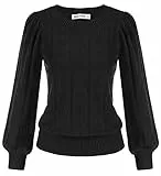 GRACE KARIN Pullover Casual Strickpullover Polyester Pullover Damen Oberteil CL834-1 M
