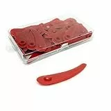 TUXUNQING Packung mit 40 Kunststoff-Ersatzklingen, Rasentrimmerklingen, Kunststoffklingen für Rasenpflege, Rasenmäher-Ersatzteile, universelles Werkzeug mit hoher Kompatibilität