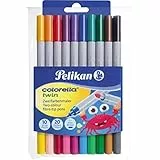Pelikan Fasermaler Colorella Twin Etui, 1 Set, 10-farbig, 10 Stück, PK-949511