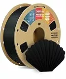 OVERTURE Matte PLA Filament Aufgerüstet 1.75 mm, 1 kg (2.2 lbs) Spule, Maßgenauigkeit +/- 0.02mm Filament für 3D Drucker (Schwarz)