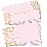 Outus 50 Stück Blanko-Geschenkgutscheine für Geschäftsgutscheine, Gutscheinkarte für Spa-Salon, Restaurants, individuelle Kundengutscheine für Vatertag, Geburtstag, Arbeitsgeschenkkarte, 3. 12,7 x