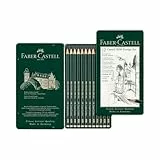 FABER-CASTELL 119064 - Bleistifte Set Castell 9000 Art, 12 verschiedene Härtegrade 5B - 5H