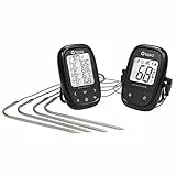 tepro Grillzubehör Funk Grillthermometer Set aus: 1x Mess-, 1x Empfangsgerät, Messbereich bis 300°C