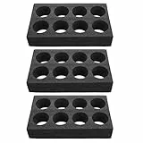 Cabilock 3 Stücke Tassenhalter Glashalter Becherhalter Schaumstoff Gläserhalter Getränkehalter Einwegbecher Spender Platz für 8 Stück für Wohnwagen Camping Wohnmobile Boote Schiffe Schwarz