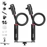 SMALLRIG RM 03 Makrofotografie LED-Licht - 2er-Pack, einstellbarer Abstrahlwinkel, 5 Farben CRI95 TLCI92, flexibles Licht mit Kalt-Schuh-Erweiterungsstange, Klemme, Diffusor, Spotlicht, Klapptür- 5796
