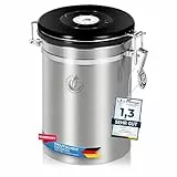 Coffee Fox Vakuum Kaffeedose Teedose Vorratsdose - Vorratsbehälter Vakuumdose mit Aroma-Deckel Luftdicht