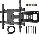 BONTEC TV Wandhalterung für 32-85 Zoll Bildschirme bis zu 60kg, Wandhalterung Fernseher Schwenkbar Neigbar Universal TV Halterung für Flach & Curved Fernseher & Monitor, Max VESA 600x400mm