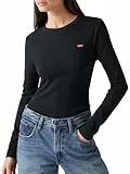 Levi's Damen Essential HM LS Tee T-Shirt, Caviar, XL