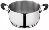 Lagostina Gioiosa Deep Casserole mit 2 Griffen, Edelstahl, Durchmesser 22 cm, 4,0 Liter