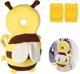 Baby Kopfschutz, Atmungsaktive Baby Head Schutzpolster, Baby Kopfschutz Rucksack, für Kinder Von 4 Bis 24 Monaten, Weiches und Bequemes Kopfschutzpolster, Niedlicher Bienenstil (Gelb)