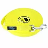 Vivifying wasserdichte Hundeleine, 10 m, strapazierfähiges PVC, Lange Trainingsleine mit gepolstertem Griff, ideal für mittelgroße und große Hunde, Training, Schwimmen, Wandern, Strand und Hof (Gelb)