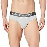 Emporio Armani Underwear Herren Slip 111285CC729, Gr. Large, Grau (GRIGIO MELANGE 00048)