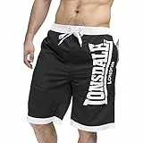 Lonsdale Herren Beachshorts Normale Passform CLENNELL L, Black/White