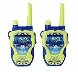 Dickie Toys – Walkie Talkie im Polizei-Design – 2 Funkgeräte, speziell für Kinder ab 4 Jahren entwickelt, bis zu 100 m Reichweite, Spielzeug-Funkgeräte bla/gelb