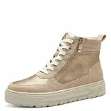MARCO TOZZI Damen Stiefeletten zum Schnüren Gefüttert mit Reißverschluss, Beige (Dune Comb), 38 EU