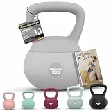 NEOLYMP Soft Kettlebell bodenschonend & leise - stoßdämpfende Kugelhantel mit Eisensandfüllung - ergonomischer Softgriff ideal fürs Homegym Kettlebell 2–12 kg Kugelhantel Set (Grau | 10 kg)