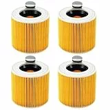 4 Stück Filter - für Kärcher Wd3 Filter for für Kärcher Filter Wd3 Vacuum Cleaners WD1, WD2, WD3, MV3, MV2 SE4001 SE4002 MV3、MV2、A、K、KNT、NT、SE、VC Also Suitable für Kärcher Staubsauger Ersatzteile