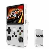 Elprico R36S Retro-Handheld-Videospielkonsole, 3,5 Zoll IPS 640 X 480 HD, Dual-System, 128G, Weiß