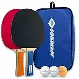 Schildkröt Tischtennis-Set Hobby, für 2 Spieler (2 Schläger, 3 Bälle, in Tragetasche, gute Freizeitqualität), 788602, KEINE FARBE