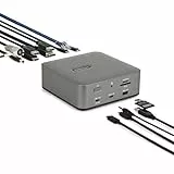 StarTech Thunderbolt 5 Dock, Dual 8K 60Hz, Dreifach 4K für Windows, Bis zu Dual 6K 60Hz für Mac - TB5 & USB4 Docking Station mit 120Gbps max Übertragung, 140W PD, 30W Handy, USB 10Gbps