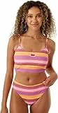 Roxy Cropped Tank Beach UPF 50+, Quick-Dry, Supportive Fit, Stretch, Swim & Surf Bikini-Oberteil, Mehrfarbig, M für Damen, Mehrfarbig, M