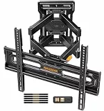 Perlegear TV Wandhalterung für 23-70 Zoll TVs bis 50 kg, Höhenverstellbare Wandhalterung Fernseher mit Schnelle Neigungsverstellung, Fernseher Halterung 55 Zoll Schwenkbar, Max VESA 400x400 mm