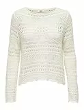 Jacqueline De Yong Damen Jdysun Lay L/S Boatneck Pullov. KNT Noos Strickpullover, Eggnog, S EU