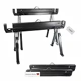 Lemodo Premium Arbeitsbock höhenverstellbar | Klappbock 2er Set | Montagebock mit 590 kg Tragkraft | Unterstellbock mit verstellbaren Halterungen an der Seite