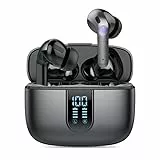 Bluetooth Kopfhörer, In Ear Kopfhörer Kabellos Bluetooth 5.3 mit 4 ENC Noise Cancelling Mic, 2024 Neue Kopfhörer Kabellos LED Anzeige, 48Std Earbuds, HiFi Stereo IP7 Wasserdicht Ohrhörer für Arbeit