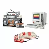 Brihappen Retro Radio Computer Spielkonsole Bausteine Set, Klassische Schreibtischdeko Baukasten Displaymodell Geschenk für Erwachsene Teenager Sammler(552 Stück)