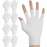 4 Paar Fingerlose Neurodermitis Baumwollhandschuhe,Weiche Feuchtigkeitsspendende Handschuhe für Trockene Hände und Ekzeme,übernachtung Schlafen Heilung