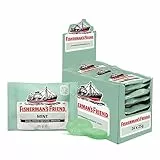 Fisherman's Friend Mint, 24er Vorratsbox, Pfefferminze und Menthol Geschmack, mit Zucker & vegan, Bonbons für frischen Atem, 24 x 25g