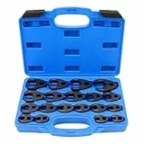 Yosoo Health Gear 19tlg Hahnenfußschlüssel Drehmoment Gabelschlüssel Satz, Krähenfußschlüssel CR-MO-Stahl Maulschlüssel Set 1/2' 3/8' Außenvierkantantrieb | 8-32mm, Tragbare Aufbewahrungsbox