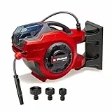 Einhell Akku-Schlauchtrommel GE-HR 18/30 Li-Solo Power X-Change (18 V, automatische Schlauchaufwicklung, bis zu 180° schwenkbar, Wandhalterung, 30 m Gartenschlauch & -spritze, ohne Akku)