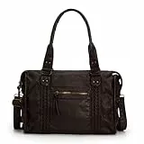 TIAASTAP Vintage City Bag Damen – PU Ledertasche Handtasche Groß Shopper Tasche Y2K Schultertasche Arbeitstasche Uni Japanese School Bag, Damen-Henkeltaschen für Frauen
